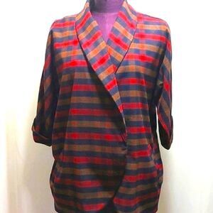 Design Lab Plaid Jacket/Poncho 